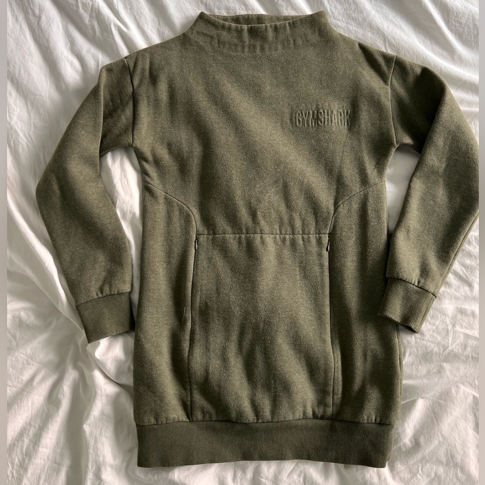 Gymshark Washed Green Tunic Sweatshirt - Size XS